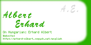 albert erhard business card